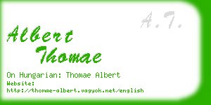 albert thomae business card